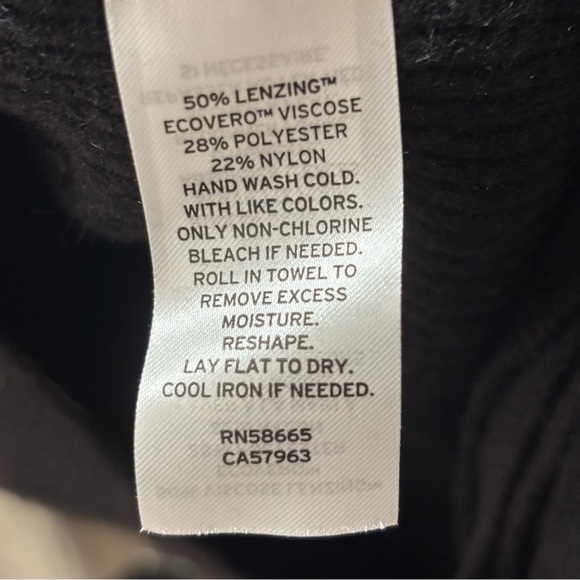 *New with tag* Nordstrom Women's Black mock neck black Sweater with side Fringe - Picture 14 of 14